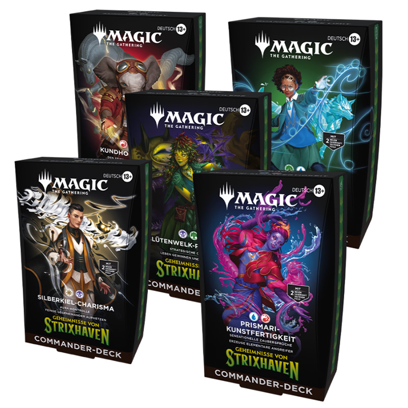 Magic the Gathering Geheimnisse von Strixhaven Commander-Deck Bundle – Deutsch