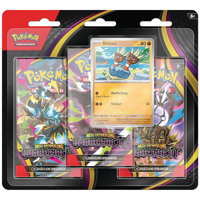 Pokémon Mega-Entwicklung Dunkelnacht 3er Blister – Bithora Deutsch